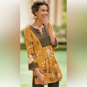 Floral Yellow Women's Top